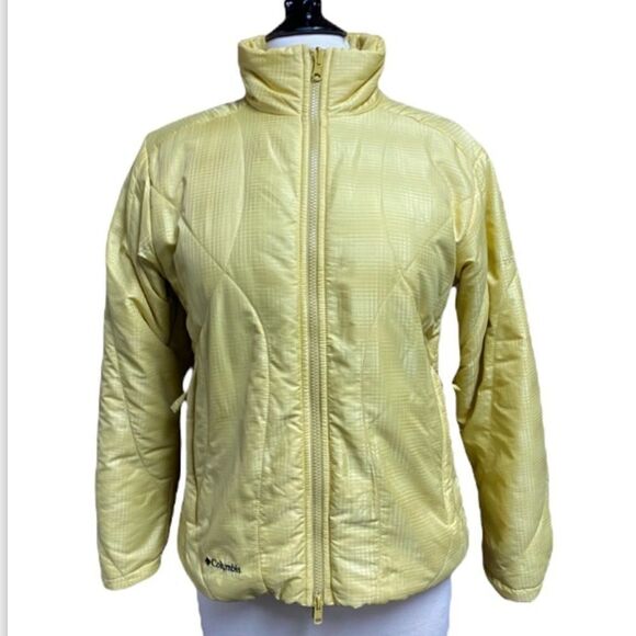 Columbia Yellow Titanium Interchange Quilted Coat Size Medium NEW - Picture 1 of 7
